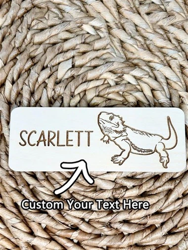 名前と画像のあるカスタム木製ペットタグ